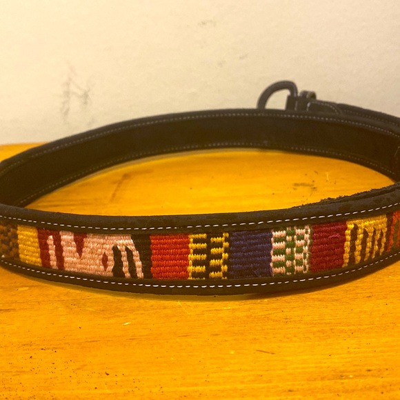 Women's Bohemian Style Tribal Theme Safari Style Belt 1.25" width 38" length - Picture 6 of 8